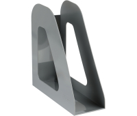 Лоток для бумаг вертикальный СТАММ "Фаворит", серый, ширина 90мм, ЛТВ-30496, 351555