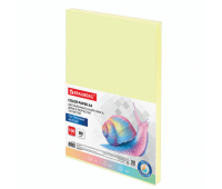 Бумага цветная BRAUBERG, А4, 80 г/м2, 100 л., пастель, желтая, для офисной техники, 112446