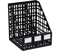 Лоток для бумаг вертикальный СТАММ, сборный, 2 отделения, черный, ЛТВ-01481/ЛТ816, 193219