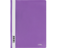 Папка-скоросшиватель пластик. СТАММ А4, 180мкм, фиолетовая с прозр. верхом, ММ-30913, 356768