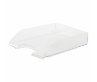 Лоток горизонтальный для бумаг BRAUBERG "Office style", 320х245х65 мм, прозрачный, 237288