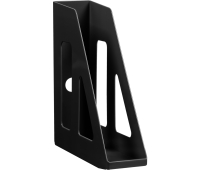 Лоток для бумаг вертикальный СТАММ "Актив", черный, ширина 70мм, ЛТВ-31096, 351496