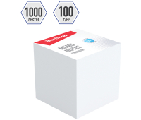 Блок для записи Berlingo "Premium" 9*9*9см, белый, 100% белизна 290211