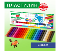 Пластилин классический BRAUBERG KIDS, 24 цвета, 500 г, ВЫСШЕЕ КАЧЕСТВО, 105874