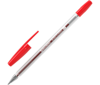 Ручка шариковая BRAUBERG "M-500 CLASSIC", КРАСНАЯ, корпус прозрачный, узел 0,7 мм, линия письма 0,35 мм, 143446