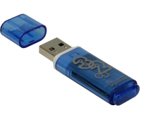 Память Smart Buy "Glossy" 32GB, USB 2.0 Flash Drive, голубой, SB32GBGS-B, 230855