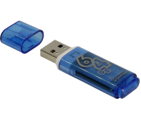Память Smart Buy "Glossy" 64GB, USB 2.0 Flash Drive, голубой, SB64GBGS-B, 230859