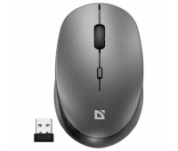 Мышь беспроводная DEFENDER Auris MB-027, USB, 3 кнопки + 1 колесо-кнопка, оптическая, серая, 52029, 513817