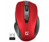 Мышь беспроводная DEFENDER Prime MB-053, USB, 5 кнопок + 1 колесо-кнопка, оптическая, красная, 52052, 513821