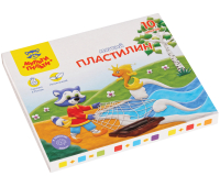 Пластилин Мульти-Пульти "Енот в сказке", 10 цветов, 120г, со стеком, картон, МП_41709, 328894