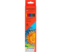 Карандаши цветные Красин "Мозаика", 06цв., шестигран., заточен., картон, европодвес, КР-060300, 359650