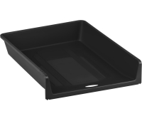 Лоток для бумаг горизонтальный СТАММ "Базис", черный, ЛТГ-31339, 351620