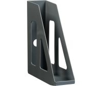 Лоток для бумаг вертикальный СТАММ "Актив", серый, ширина 70мм, ЛТВ-31097, 351497