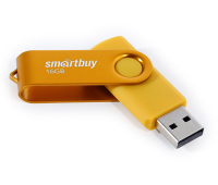 Память Smart Buy "Twist" 16GB, USB 2.0 Flash Drive, желтый, SB016GB2TWY, 365505