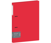 Папка на 2 кольцах Berlingo "Soft Touch", 24мм, 700мкм, красная, D-кольца, с внутр. карманом, RB4_2D982, 338215