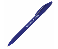 Ручка шариковая масляная автоматическая BRAUBERG "Delta", СИНЯЯ, soft-touch, 0,7 мм, линия 0,5 мм,  OBPR365, 143339