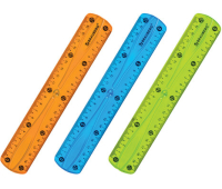 Линейка 20 см гибкая BRAUBERG "FLEX", пластиковая, ассорти, европодвес, 210674