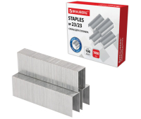 Скобы для степлера №23/23, 1000 штук, СВЕРХПРОЧНЫЕ, от 110 до 190 листов, BRAUBERG, 227718