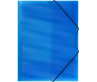 Папка на резинке СТАММ "Кристалл" А4, 500мкм, пластик, синяя 355700
