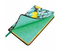 Блокнот МАЛЫЙ ФОРМАТ (100х150 мм) А6, BRAUBERG VISTA "Lemon Story", под кожу, гибкий, срез фольга, 80 л., 112096