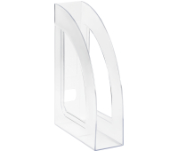 Лоток для бумаг вертикальный СТАММ "Респект", прозрачный, ширина 70мм, ЛТВ-30857, 351534