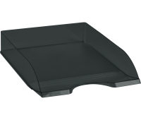 Лоток для бумаг горизонтальный СТАММ "Дельта", тонированный черный ЛТГ-30464, 351635