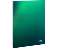 Папка с 40 вкладышами СТАММ "Хамелеон" А4, 21мм, 700мкм, пластик, зеленый хамелеон, ММ-31865, 373325