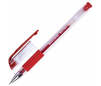 Ручка гелевая с грипом BRAUBERG "EXTRA GT NEEDLE", КРАСНАЯ, игольчатый узел 0,5 мм, линия 0,35 мм, 143921