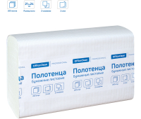 Полотенца бумажные лист. OfficeClean Professional(Z-сл) (H2), 2-слойные, 200л/пач., 21,5*24, тиснение, белые, 374466