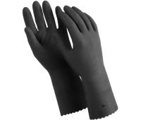 Перчатки латексные MANIPULA "КЩС-1", двухслойные, размер 10 (XL), черные, L-U-03/CG-942, 605828