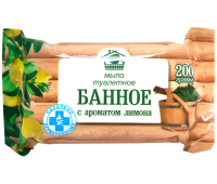 Мыло туалетное Меридиан "Банное. Лимон", 200г, флоу-пак, 281632