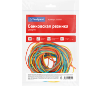 Банковская резинка 200г OfficeSpace, диаметр 60мм, ассорти, опп пакет с европодвесом
