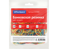 Банковская резинка 100г OfficeSpace, диаметр 80мм, ассорти, европодвес 333905