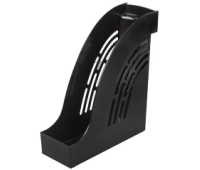 Лоток вертикальный для бумаг BRAUBERG "Office", 255х95х290 мм, черный, 237228