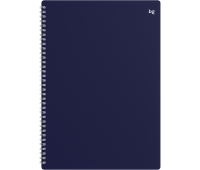 Тетрадь 48л., А4 клетка на гребне BG "Base", пластиковая обложка, синий