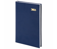 Ежедневник датированный 2026 145х215 мм, А5, STAFF, обложка бумвинил, синий, 117305