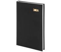 Ежедневник датированный 2026 145х215 мм, А5, STAFF, обложка бумвинил, черный, 117307