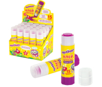 Клей-карандаш цветной ЮНЛАНДИЯ "ЮНЛАНДИК И ХАМЕЛЕОН", 15 г, обесцвечивающийся после высыхания, 227614