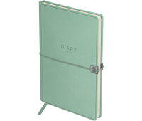 Ежедневник недатированный, А5, 136л., твердый переплет, кожзам, BG "Pastel. Teal", бирюзовый, на резинке, DuA5_61195, 369865