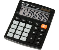 Калькулятор настольный Eleven SDC-810NR, 10 разрядов, двойное питание, 127*105*21мм, черный 339214