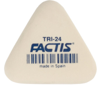 Ластик FACTIS (Испания) TRI 24, 51х46х12 мм, белый, треугольный, мягкий, PMFTRI24, 227988