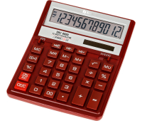 Калькулятор настольный Eleven SDC-888X-RD, 12 разрядов, двойное питание, 158*203*31мм, красный, 339225