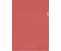 Папка-уголок СТАММ А4, 100мкм, пластик, прозрачная, красная, ММ-30739, 355682