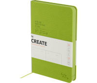 Ежедневник недатированный, А5, 136л., твердый переплет, кожзам, BG "Create. Lime", лаймовый, цветной срез, DuA5_61244, 369886