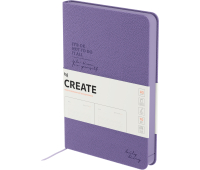 Ежедневник недатированный, А5, 136л., твердый переплет, кожзам, BG "Create. Purple", фиолетовый, цветной срез, DuA5_61248, 369888