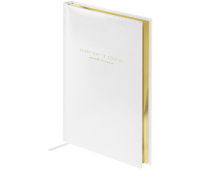 Ежедневник недатированный, А5, 136л., твердый переплет, кожзам, BG "Dallas. White", белый, DuA5_60877, 369646