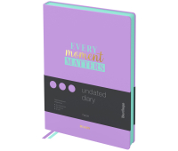 Ежедневник недатированный, А5, 160л., кожзам, Berlingo "Haze", мятный срез, сиреневый, с рисунком, UD2_95504, 325009