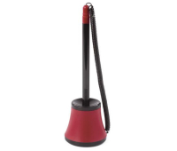 Ручка шариковая настольная масляная BRAUBERG "Стенд-Пен №1", СИНЯЯ, корпус черный/красный, линия письма 0,35 мм, 141886