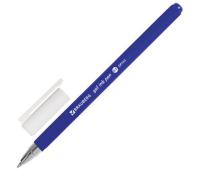 Ручка гелевая BRAUBERG "Matt Gel", СИНЯЯ, корпус soft-touch, узел 0,5 мм, линия 0,35 мм, 142945