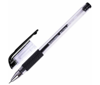 Ручка гелевая с грипом BRAUBERG "EXTRA GT NEEDLE", ЧЕРНАЯ, игольчатый узел 0,5 мм, линия 0,35 мм, 143918